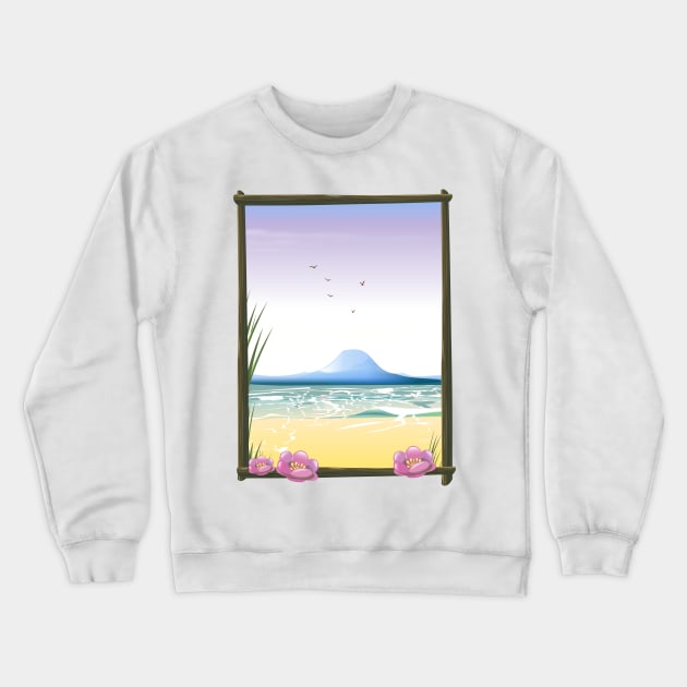 Tropical beach Crewneck Sweatshirt by nickemporium1